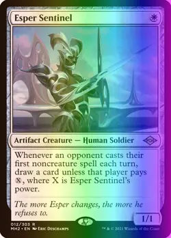MTG Magic the Gathering Esper Sentinel (12/765) Modern Horizons 2 LP FOIL - Image 1