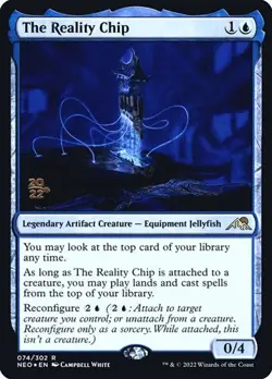 The Reality Chip - Foil Prerelease Promo Kamigawa: Neon Dynasty LP MTG - Image 1
