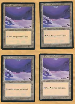 4x Snow-Covered Plains (Ice Age, English, 1995) MTG 4 - Image 1