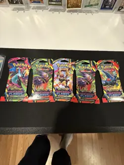 Pokemon Mega Evolution Phantasmal Flames Sleeved Booster Pack Lot Of 5 - Image 1