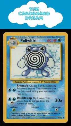 Poliwhirl Base Set #038/102 Uncommon Pokemon Card - Image 1
