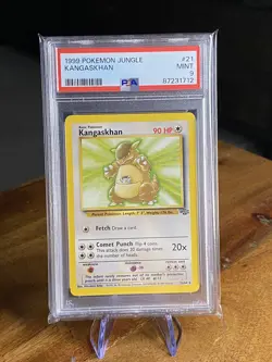 1999 POKEMON JUNGLE 21 KANGASKHAN UNLIMITED PSA 9 - Image 1