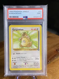 1999 POKEMON JUNGLE 21 KANGASKHAN UNLIMITED PSA 9 - Image 2