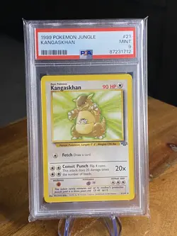 1999 POKEMON JUNGLE 21 KANGASKHAN UNLIMITED PSA 9 - Image 3