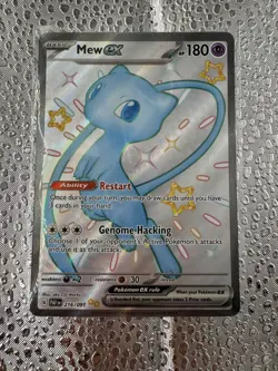 Mew EX Paldean Fates 216/091 Shiny Ultra Rare Full Art SV Holo NM Pokemon TCG - Image 1