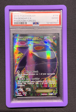 Pokemon 2014 XY phantom forces GENGAR EX Full Art #114 PSA 2 - Image 1