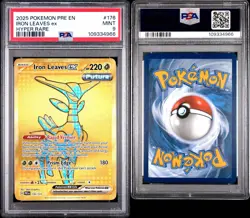 2025 POKEMON PRE-EN IRON LEAVES EX HYPER RARE - PSA 9 - Image 3