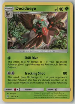 Decidueye 20/236 Rare Holo Cosmic Eclipse Pokemon TCG Near Mint (NM) 1 - Image 1