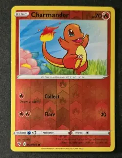 Pokemon Charmander 023/185 Vivid Voltage Reverse Holo Common - Image 1