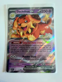 Dachsbun ex 067/142 Double Rare Holo Near Mint Condition Stellar Crown - Image 1