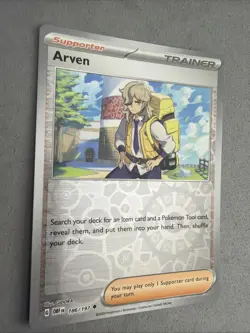 Pokemon TCG * SV Obsidian Flames * 186/197 Arven REVERSE HOLO Uncommon FRESH PK - Image 2