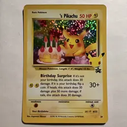 2021 POKEMON CELEBRATIONS CLASSIC COLLECTION 24 BIRTHDAY PIKACHU-HOLO - Image 1