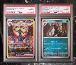 PSA 10 Pokemon Card Umbreon EX SAR 217/187 Master Ball Reverse Holo 092/187 SV8a - Image 1