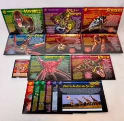 Weird N' Wild Creatures: Monsters of the...Cards Pack of 10 Set of 8 +....(New) - Image 1