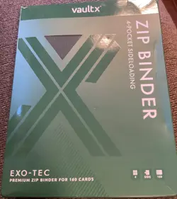 Vaultx Exo-Tec Premium 4 Pocket Side Loading Zip Binder for 160 Cards New - Image 1
