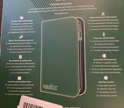 Vaultx Exo-Tec Premium 4 Pocket Side Loading Zip Binder for 160 Cards New - Image 5