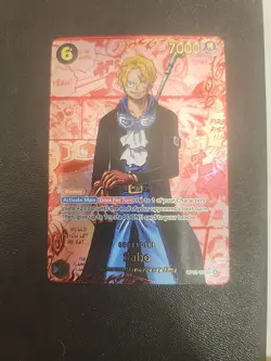 One Piece Card Sabo OP13-120 SEC Red Super Parallel Manga Art Eng - Image 1
