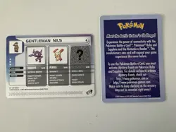 Gentleman Nils Pokemon Battle E-Reader Card 2003 Ruby and Sapphire - Image 2