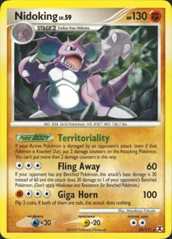 Nidoking 29/111 Normal Rare Rising Rivals Pokemon Card LP - Image 1