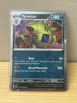 Tyranitar - 135/193 Pokemon Paldea Evolved Premium Collection Stamped Card - Image 1