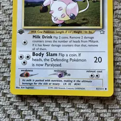 Pokemon 1st Edition Neo Genesis Miltank Uncommon (41/111) - Image 4