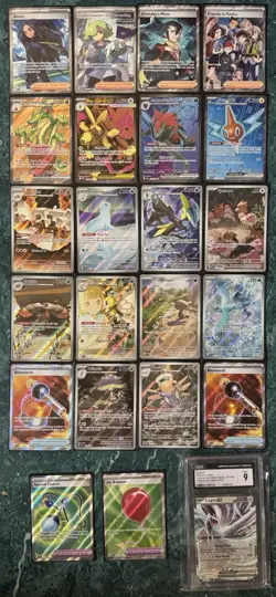 POKEMON MEGA EVOLUTIONS PHANTASMAL FLAMES FULL ART ILLUSTRATION RARE CARD LOT !! - Image 1