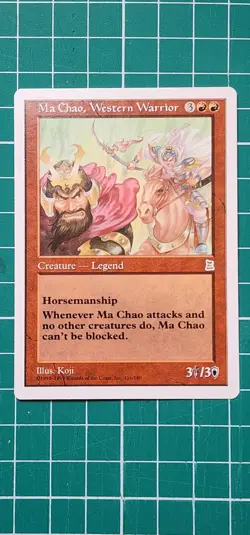 Magic the Gathering (MTG) - Ma Chao, Western Warrior - Portal 3 Kingdoms (Red) - Image 1