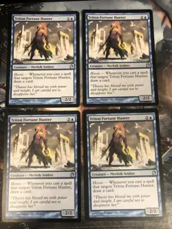 4x Triton Fortune Hunter Theros LP/NM MTG Magic the Gathering x4 MKE - Image 1