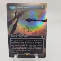 MTG Nazgul Battle-Mace *BORDERLESS FOIL* The Lord of the Rings 510 NM - Image 1