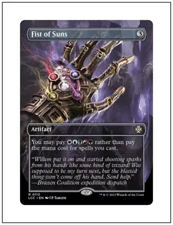 1x Fist of Suns, Borderless Art, Lost Caverns of Ixalan, Magic MTG NM - Image 1