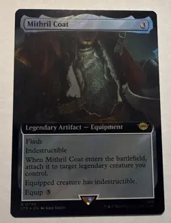 MTG Mithril Coat (Extended Art) - The Lord of the Rings (LTR) NM Surge Foil - Image 1