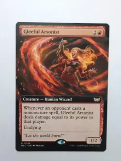 MTG Gleeful Arsonist (DSC) Duskmourn: House of Horror Extended Art Regular 56 - Image 1