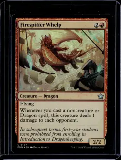 Firespitter Whelp - 197 - Foil - FDN - NM - MTG Magic the Gathering - Image 1
