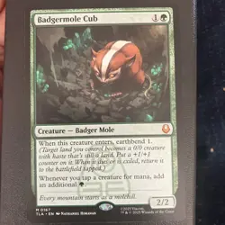 MTG Magic the Gathering Badgermole Cub Avatar The Last Airbender NM New - Image 1