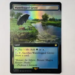 Magic The Gathering Mtg Foil Waterlogged Grove Borderless Doctor Who Excellent - Image 1