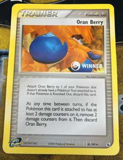 Pokemon Oran Berry 85/109 Oversized JUMBO Winner Promo Card Light Play - Image 2