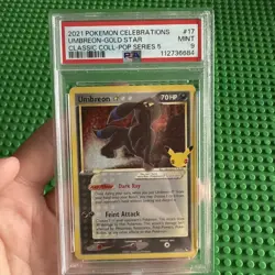 Pokemon TCG Umbreon Gold Star 17/17 Celebrations Classic Collection PSA 9 - Image 1