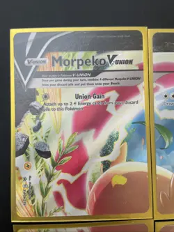Pokemon TCG Morpeko V-Union-Four Card Set Black Star Promo. PSA8 - Image 2