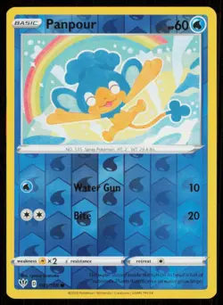 Panpour #041/189 Reverse Holo 2020 Pokemon Darkness AblazeLP - Image 1