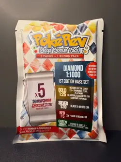 PokeRev 6.0 Mystery Pack Diamond 6 Pokemon Booster Packs / 5 + 1 Bonus Pack - Image 1