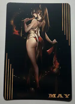 SEXY HEROINE WAIFU Mai Shiranui THE KING OF FIGHTERS ACG PRISMATIC HOLO CARD NM - Image 2