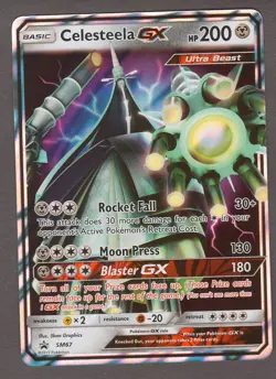 Celesteela GX SM67 Black Star Promo - Full Art - Pokemon Card 2017 NM - Image 1