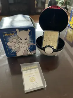 🔸Pokemon 23K Gold Plated Mewtwo Trading Card🔸1999 Burger King Limited Edition! - Image 1