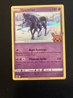 Pokemon TCG Spectrier Trick or Trade Card 2023 081/196 Holo Holo Rare - Image 1