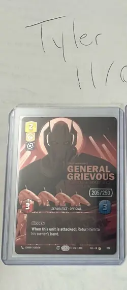 General Grevious Star Wars Unlimited Serialized Card 205/250 - Image 2