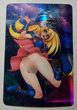 SEXY HEROINE WAIFU Dark Magician Girl YUGIOH ACG PRISMATIC HOLOFOIL CARD NM - Image 1