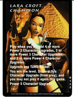 TOMB RAIDER CCG BIG GUNS RARE CARD B135 LARA CROFT, CHAMPION - Image 1