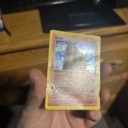 Entei Neo Revelation Holo Rare Pokemon TCG Card 6/64 DMG CREASE - Image 3