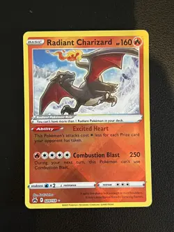 Pokemon Radiant Charizard TCG Crown Zenith Holo Card 020/159 Rare - Image 1