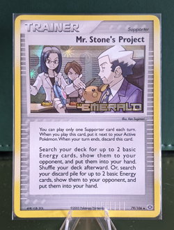Mr. Stone's Project 79/106 | EX Emerald | Reverse Holo | English Pokemon | LP - Image 1